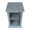 International Concepts Hampton Accent Table with Shelves, Heather Grey-Antique Washed OT105-70A